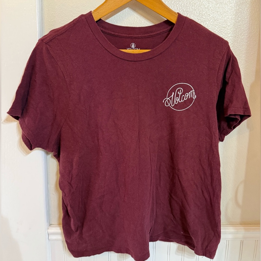 Volcom Burgundy Logo Tee